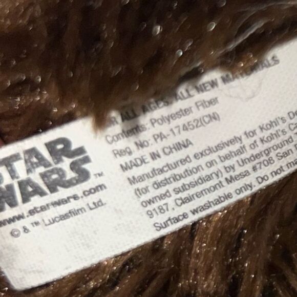 2017 Kohl’s Cares Star Wars Chewy Chewbacca Plush 7” P12 - Picture 4 of 6